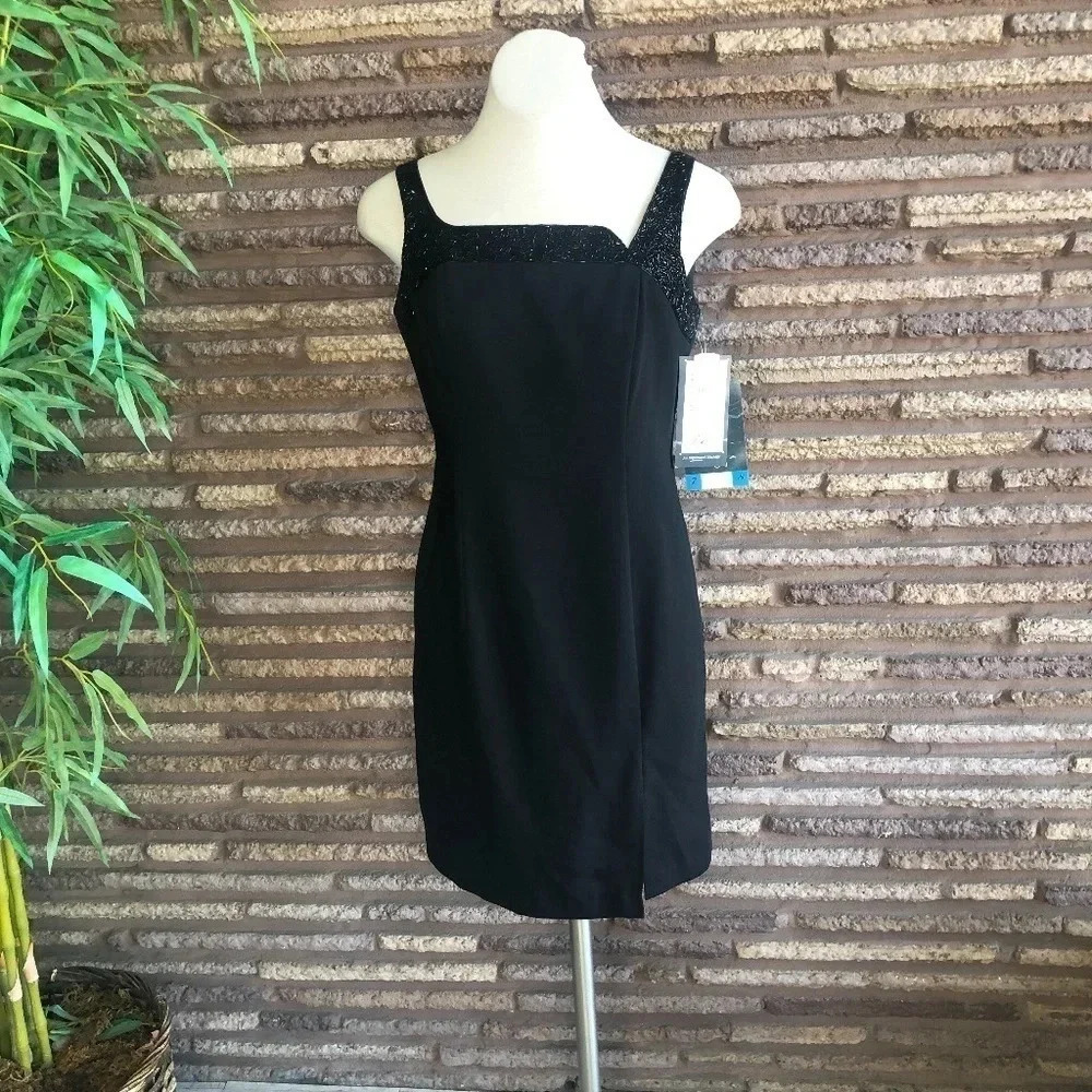 J.R. Nites by Caliendo 90s Black Cocktail Dress